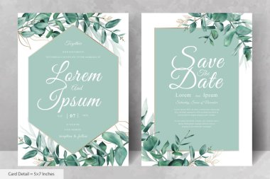 Zarif Suluboya Düğün Davetiyesi Şablonu