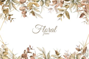 Yeşillik Suluboya Çiçek Düzenleme Tasarımı