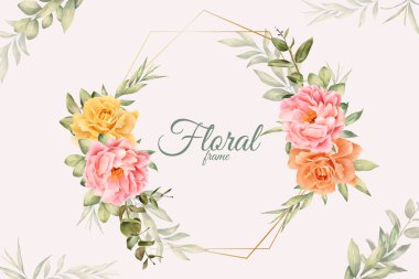 Zarif Suluboya Çiçek Arkaplan Tasarımı El yapımı Şakayık ve Yapraklı