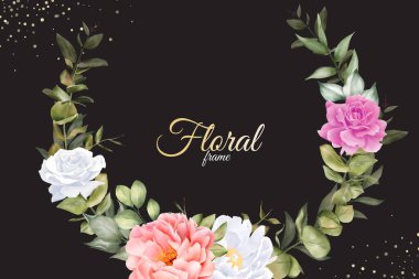 Zarif Suluboya Çiçek Arkaplan Tasarımı El yapımı Şakayık ve Yapraklı