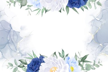 Zarif Suluboya Çiçek Arkaplan Tasarımı El yapımı Şakayık ve Yapraklı