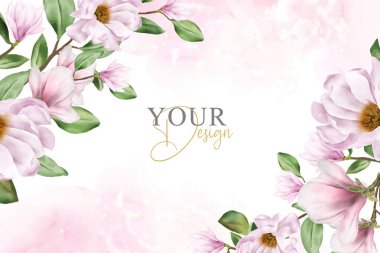 Zarif Manolya Düzenleme Çiçek Düğün Arkaplanı Tasarımı