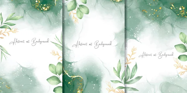 Handgemalte Aquarell Floral Background Collection — Stockvektor