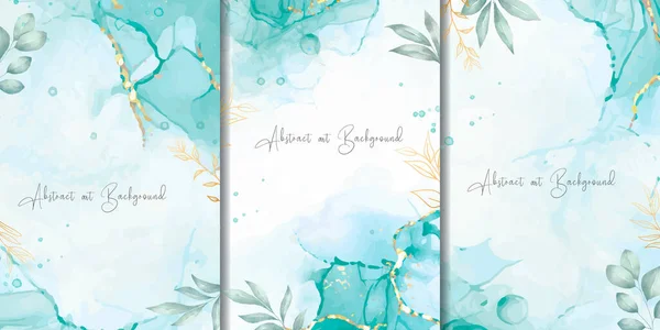 Handgemalte Aquarell Floral Background Collection — Stockvektor