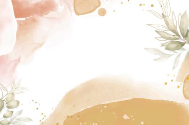 El suluboya çiçek arka plan boyalı