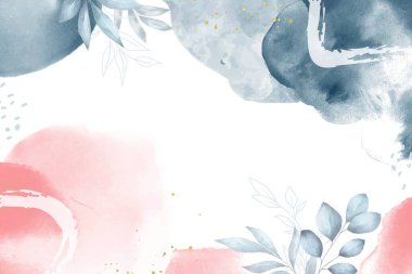 El suluboya çiçek arka plan boyalı