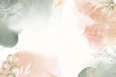 El suluboya çiçek arka plan boyalı