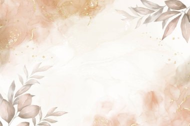 El suluboya çiçek arka plan boyalı