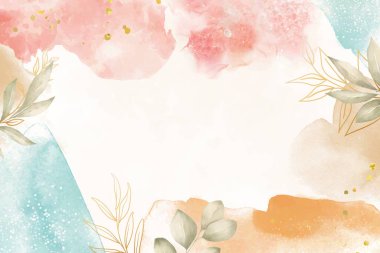 El suluboya çiçek arka plan boyalı