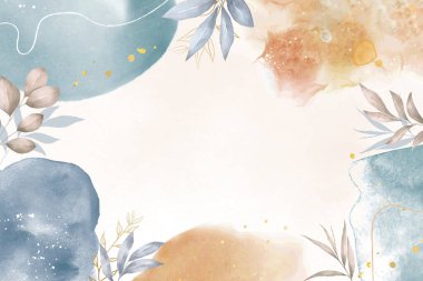 El suluboya çiçek arka plan boyalı