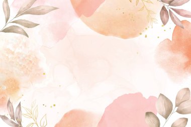 El suluboya çiçek arka plan boyalı