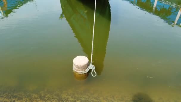 Vackra Träbåtar Lugnt Vatten Chilika Sjö Vatten — Stockvideo