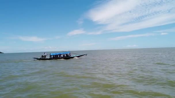 Rybářská Loď Chilika Jezero Pro Rybaření — Stock video