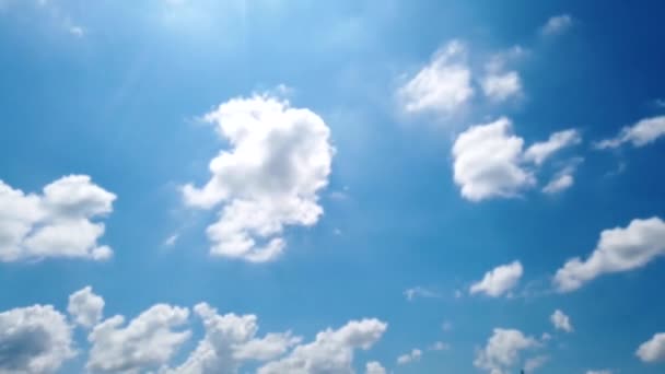 Nubes Cielo Azul Time Lapse Telemetría Meteorológica Global — Vídeo de stock