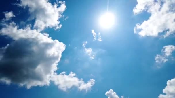 Wolken Blauen Himmel Zeitraffer Globale Wetter Telemetrie — Stockvideo
