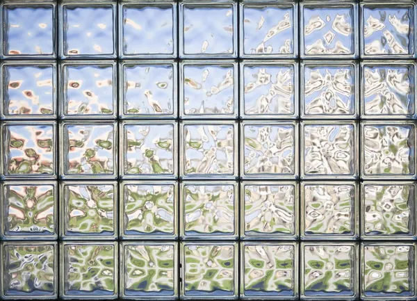 ガラスブロック壁のパターン 住宅建築の詳細 ストック写真