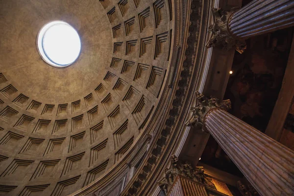 Interiér Slavného Římského Chrámu Pantheon — Stock fotografie