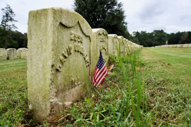 Andersonville, Georgia: Andersonville National Cemetery military cemetery began with trench burials from the Andersonville Civil War prisoner of war prison. David Coovert of Illinois.