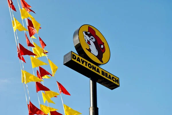 Daytona Beach Florida Buc Convenience Store Gas Station Sign Beaver — Stock Photo, Image