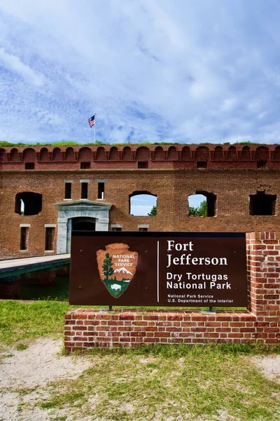 Dry Tortugas National Park Florida Keys National Park Service Sign — ストック写真