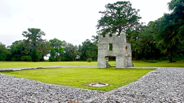 Fort Frederica National Monument Georgia Archaeological Remnants Barracks Soldiers Garrisoned — 스톡 사진
