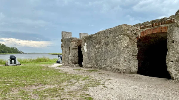Fort Frederica National Monument Georgia Archaeological Remnants Fort Magazine Built — 스톡 사진