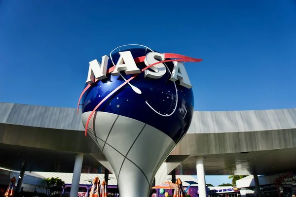 Kennedy Space Center Florida Usa Das Abzeichen Der National Aeronautics — Stockfoto