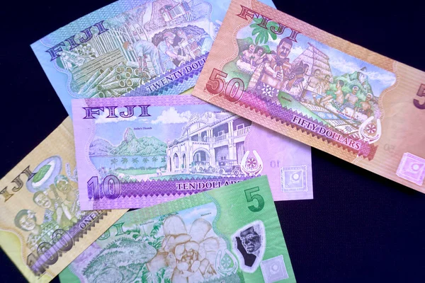 Fijian Dollar Fjd 피지의 통화이다 에서는 산업을 특징으로 지폐를 발행하고 — 스톡 사진
