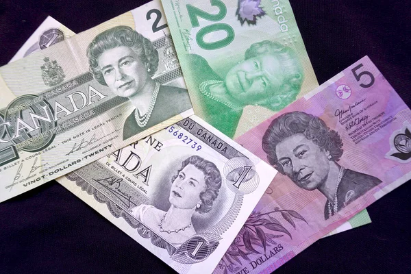 Оттава Канада Канадская Австралийская Валюта Портретами Королевы Елизаветы Монарха Содружества — стоковое фото