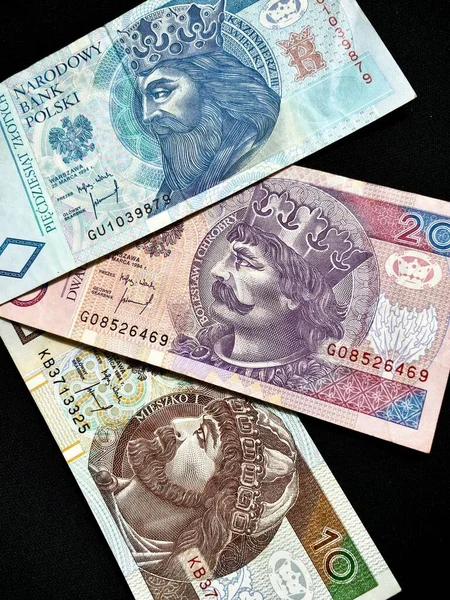 Polský Zlotý Oficiální Měnou Zákonným Platidlem Polska Obrat Ilustruje Důležité — Stock fotografie