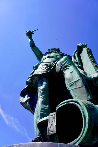 Hermann Heights Monument Staty Uppförd New Ulm Minnesota Herman Eller — Stockfoto