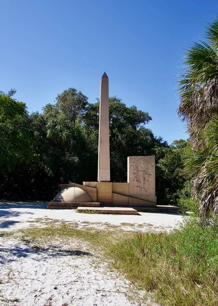 Брадентон Флорида 2022 Памятник Пресвятой Евхаристии Национальном Мемориале Сото Память Стоковое Изображение