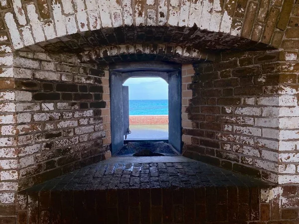 Fort Jefferson Dry Tortugas National Park Florida Keys Looking Out Стоковое Изображение