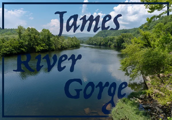 James River Gorge Blue Ridge Parkway Virginia View James River Stok Gambar Bebas Royalti