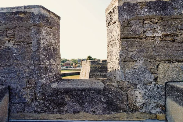 Castillo San Marcos National Monument Saint Augustine Florida Battlement Coquina — стокове фото