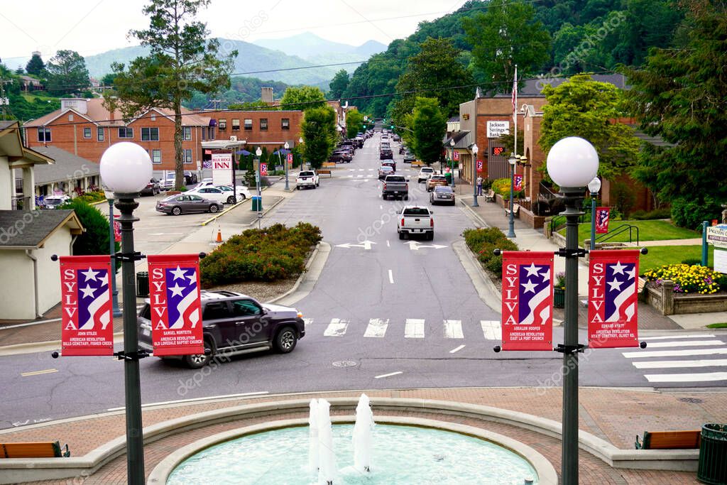 Sylva, Carolina del Norte Vista desde las históricas escaleras del