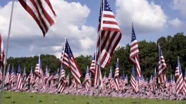 Kennesaw Dağı Ulusal Savaş Parkı, Georgia: 11 Eylül onuruna 9-11 Bayrak Sahası. Terörizm saldırılarının her kurbanı için bir bayrak. İç Savaş Atlanta Sefer Alanı.