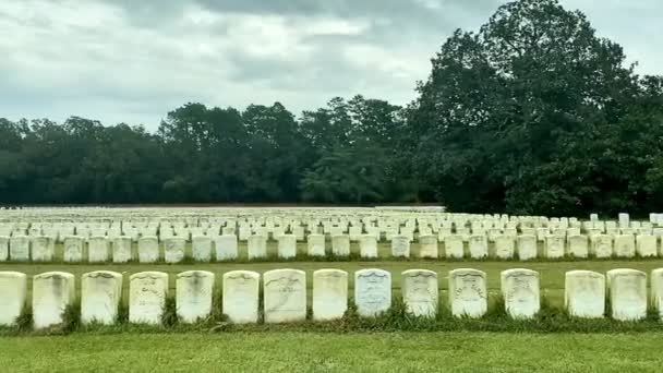 Andersonville Georgia Cementerio Militar Del Cementerio Nacional Andersonville Comenzó Con — Vídeos de Stock