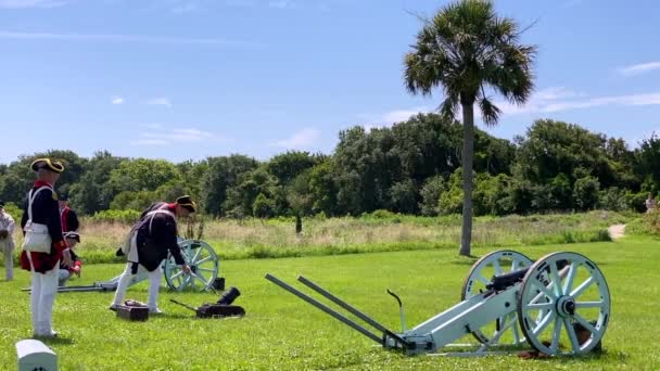 Sullivan Island South Carolina Fort Moultrie National Historic Park Dalam — Stok Video