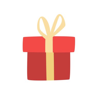 Daire Noel hediyesi. Noel ağacı. Noel çıkartması. Kış elementi Kartlar, posterler, etiketler, web, logolar, hatıra defteri, şablonlar için Noel illüstrasyonları. Beyaz arkaplanda izole edilmiş vektör.