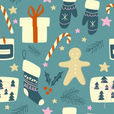 Noel sembollü, Kusursuz Tatil Kalıbı. Xmas kış posteri koleksiyonu. Mutlu Noeller, yeni yılınız kutlu olsun. Kutlama kartları, ambalaj kağıtları için kutsal yapraklar ve meyveler..