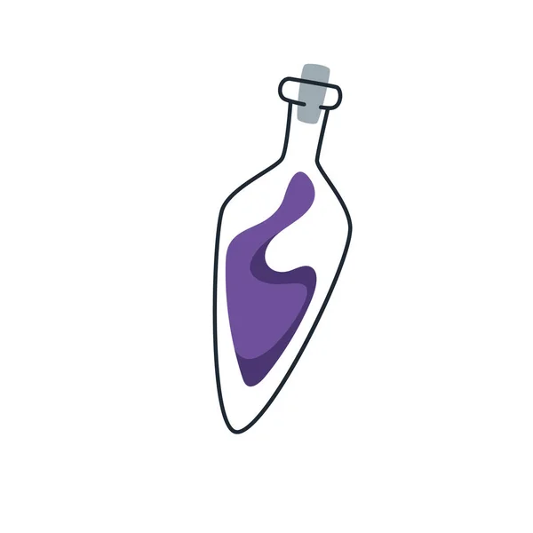 Potion Jar Corked Medication Concept Medicine Icon Potion Icon Halloween — Stock Vector