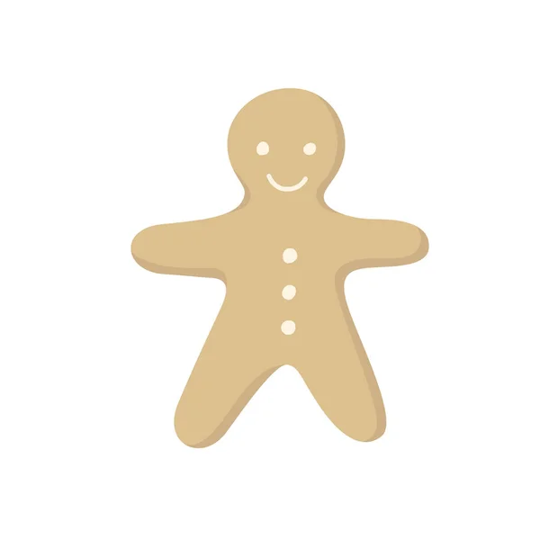 ジンジャーブレッドマン クリスマスクッキー クリスマスステッカー 冬の要素 カード ポスター ラベル ウェブ スクラップブッキング テンプレートのクリスマスイラスト — ストックベクタ