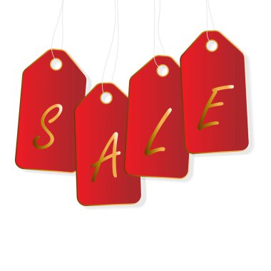 red discount banner for black friday shops