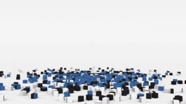 Flag of Estonia created from 3d cubes in slow motion