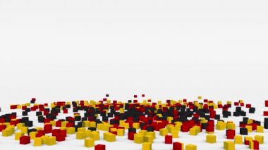 Flag of Germany created from 3d cubes in slow motion