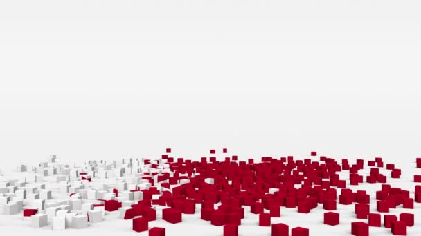 Flag Bahrain Created Cubes Slow Motion — Stock Video