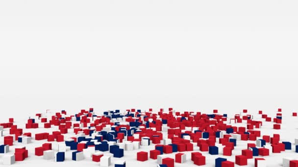 Flag Norway Created Cubes Slow Motion — Video Stock