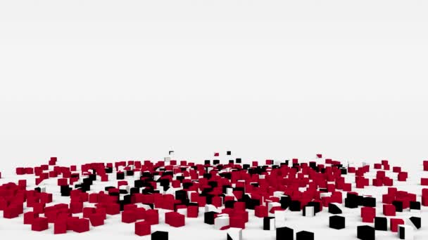 Flag Trinidad Tobago Created Cubes Slow Motion — Stock video