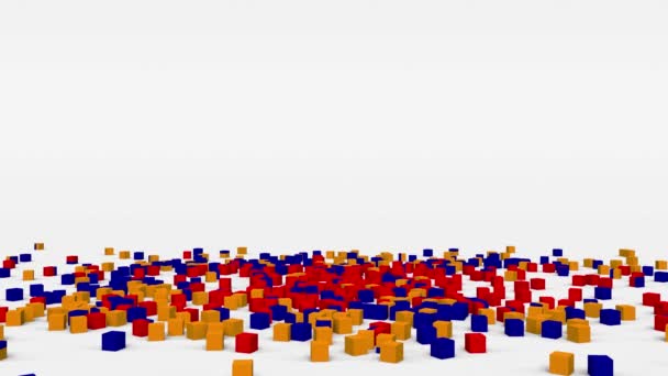 Flag Armenia Created Cubes Slow Motion — Stock Video